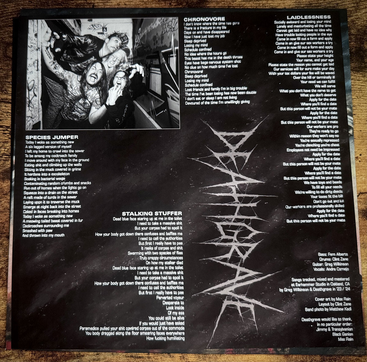 Deathgrave / Black Ganion Vinyl LP in Australia Global Disrupt poster
