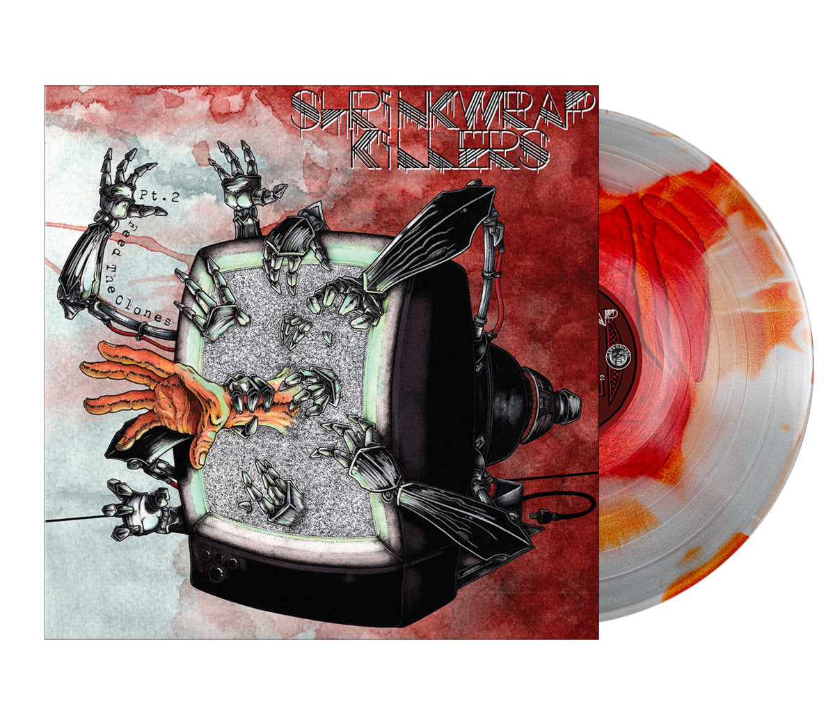 SHRINKWRAP KILLERS: Feed The Clones Pt.2 Vinyl LP (Blood Red / Silver Merge)