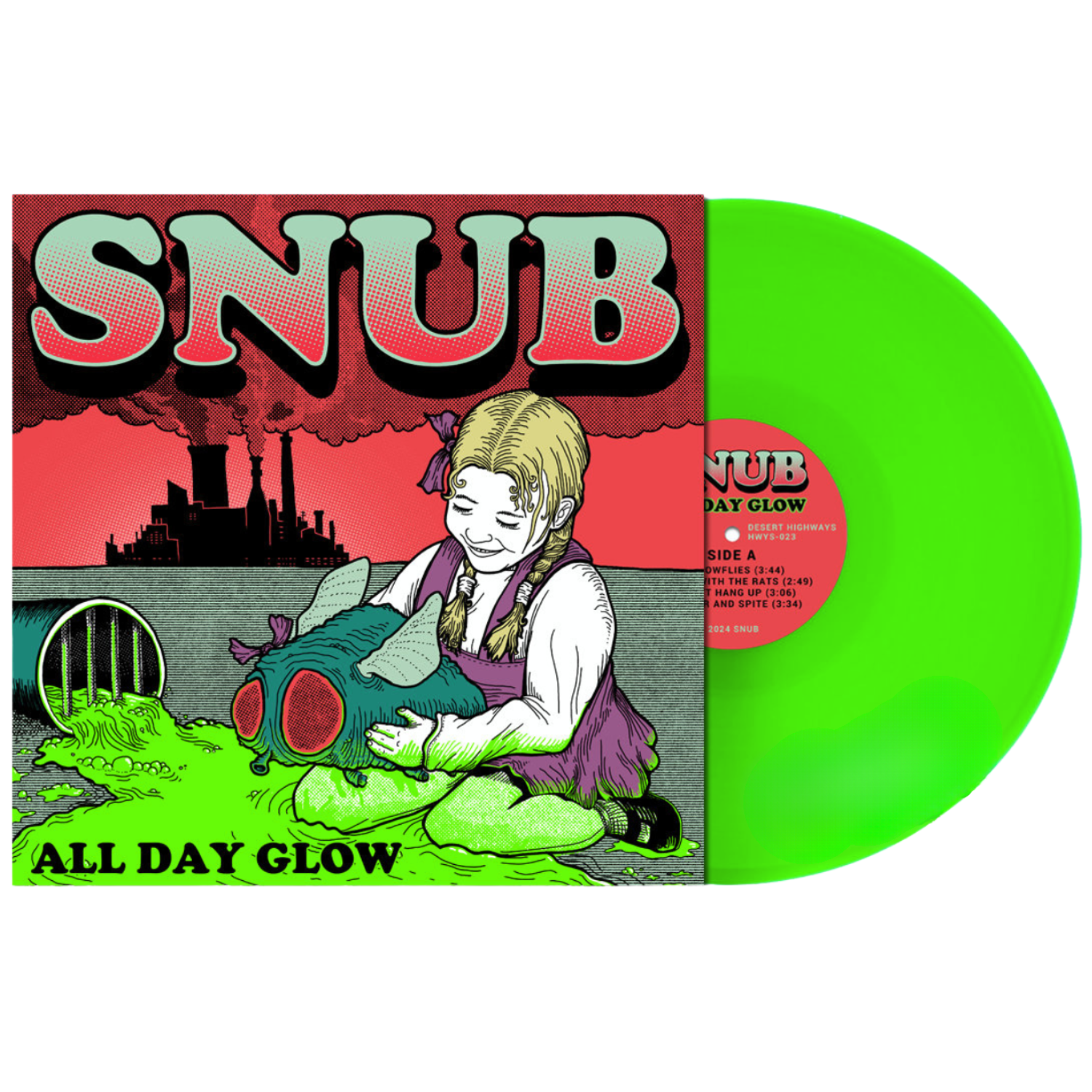 SNUB: All Day Glow Vinyl LP (Fluoro Green)