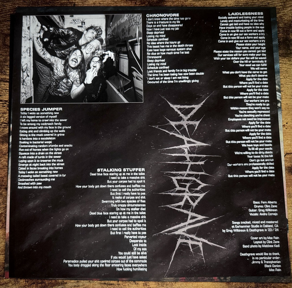Deathgrave / Black Ganion Vinyl LP in Australia Global Disrupt poster