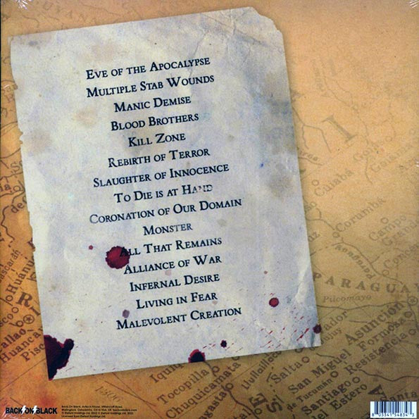 MALEVOLENT CREATION: Conquering South America Vinyl 2LP (Red Limited Copies) in Australia Global Disrupt back